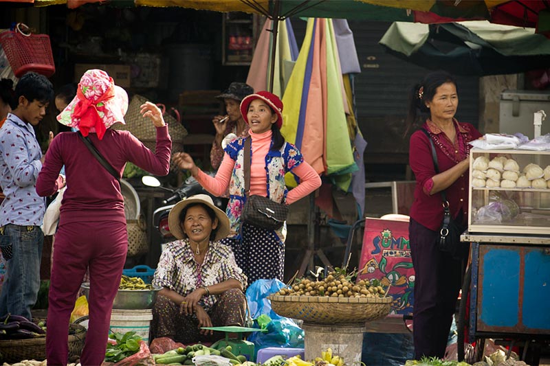 Visitar mercado camboya