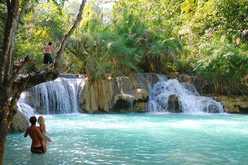 Dez coisas para ver no Laos - Cachoeira de Khuang Si