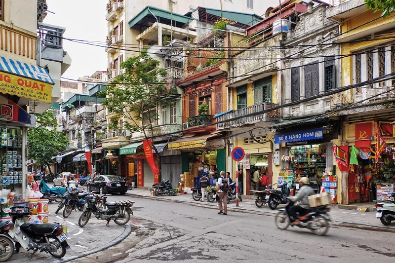 Barrio Antiguo de Hanoi en Vietnam