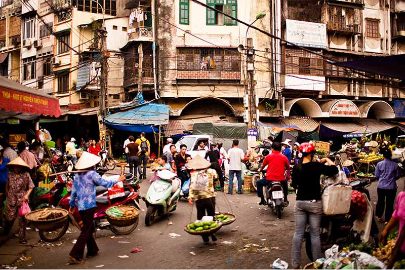 Mercado Dong Xuan en Vietnam Viajes