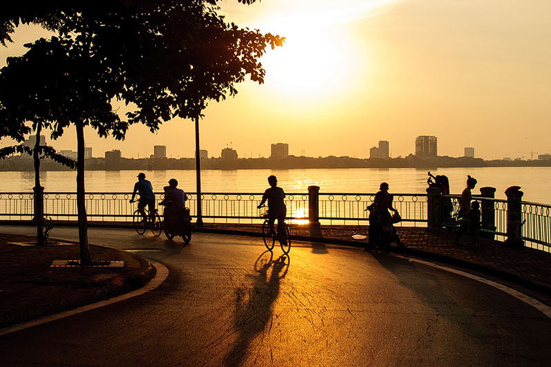 Pôr-do-sol em Hanói - Visitar Vietnã