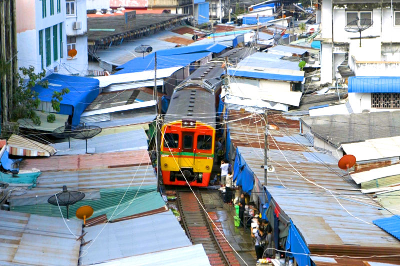mercado de trem Bangkok