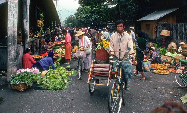 Mercado en Yangon