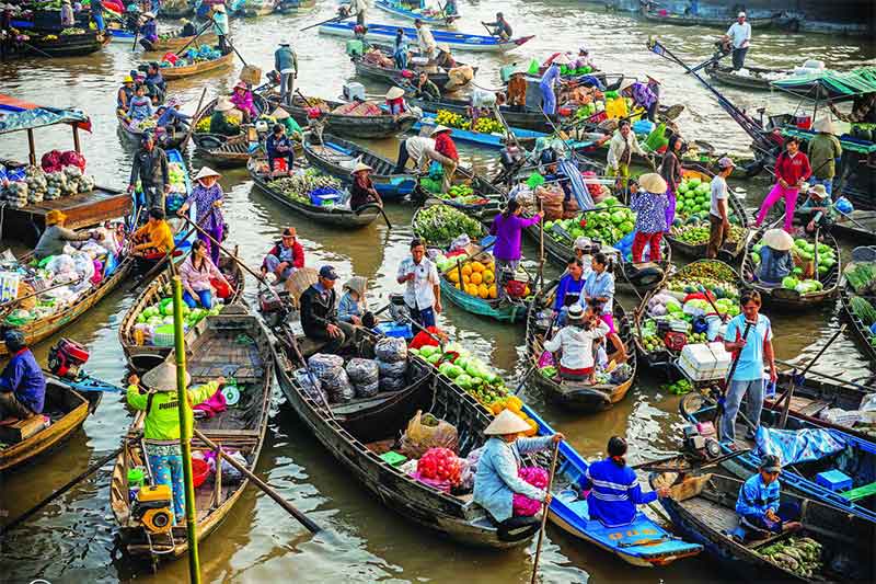 Viajar a Vietnam mercado flotante