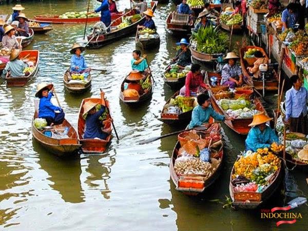 Mercado flotante en Mekong Delta Viajes a Vietnam en Mekong Delta
