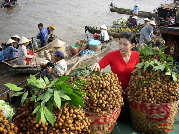 Mercado flotante en Mekong Delta Mekong delta - Mercado flotante