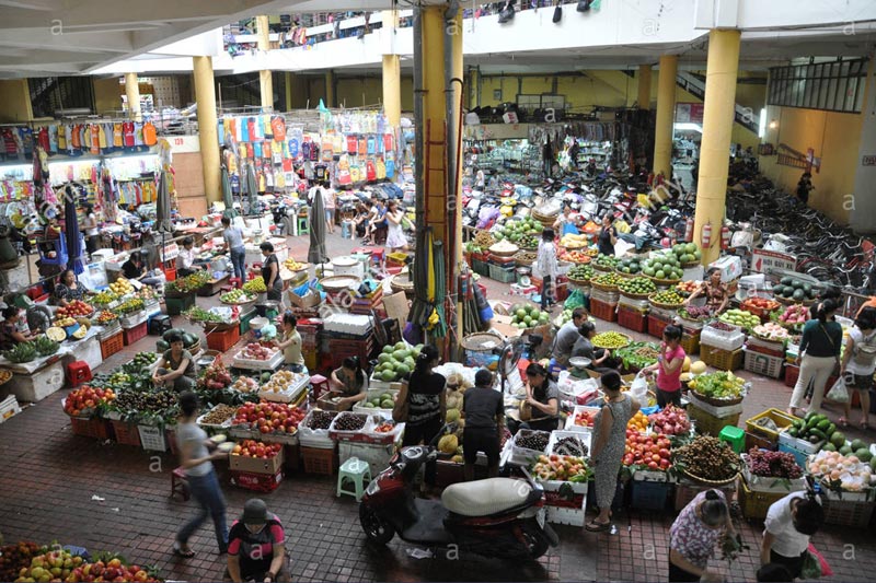 Mercado Hom en Hanoi Mercado en Vietnam Vacaciones - Hom