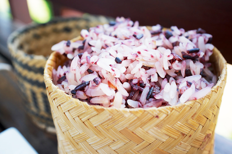 Arroz pegajoso - Laos Arroz pegajoso - Viagens para Laos