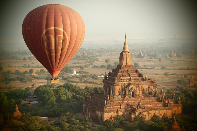 Bagan - Balão - Myanmar Bagan-Balão-Viagens para Myanmar
