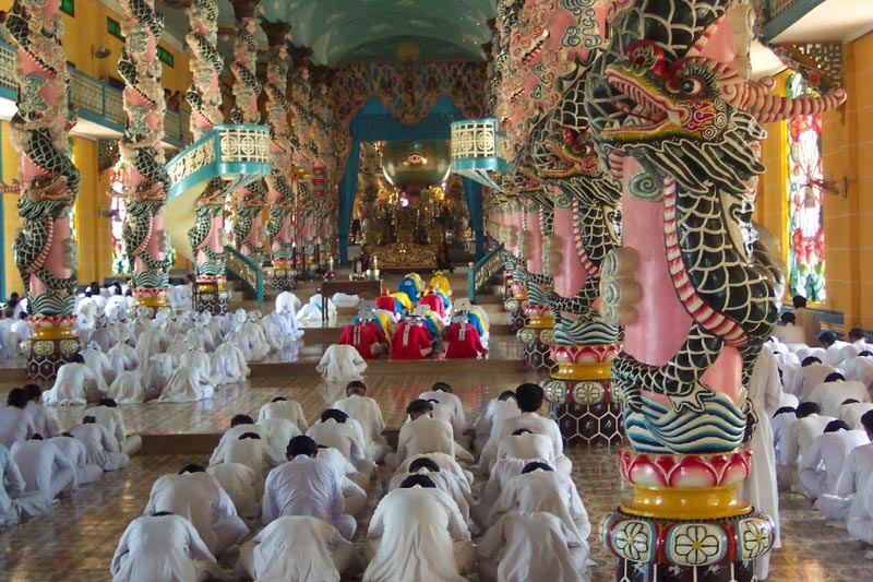 Templo Cao Dai em Tay Ninh - Vietnã Templo Cao Dai - Excursões em Vietnã