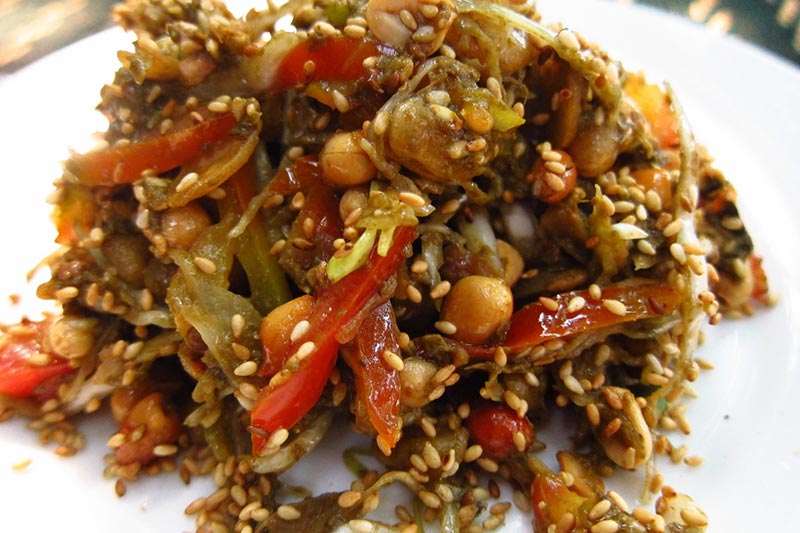 Salada de folhas de chá - Viagens para Myanmar