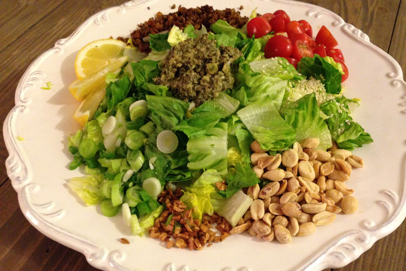 Salada de folhas de chá - Prato tradicional de Myanmar Salada de folhas de chá - Visitar Myanmar