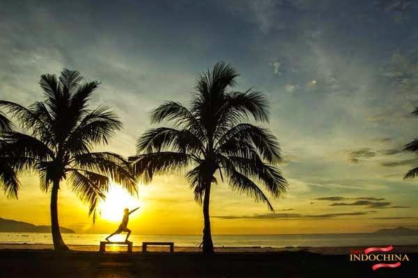 nascer do sol no mar, viagem vietname