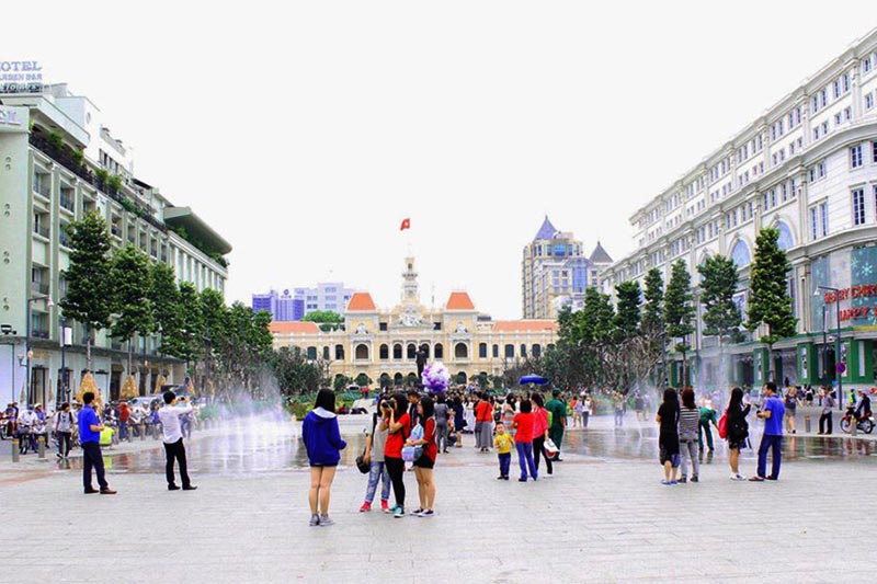 Calçadão Nguyen Hue - Vietnã Calçadão Nguyen Hue - Viagens para Vietnã