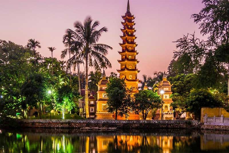 Pagode Tran Quoc em Hanói, Vietnã