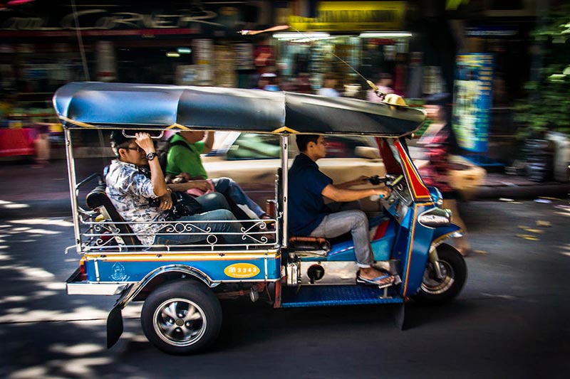 Tuk Tuk em Banguecoque - Tailândia Tuk Tuk em Banguecoque - Férias em Tailândia