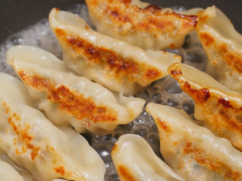 Empanadillas chinas fritas a la plancha